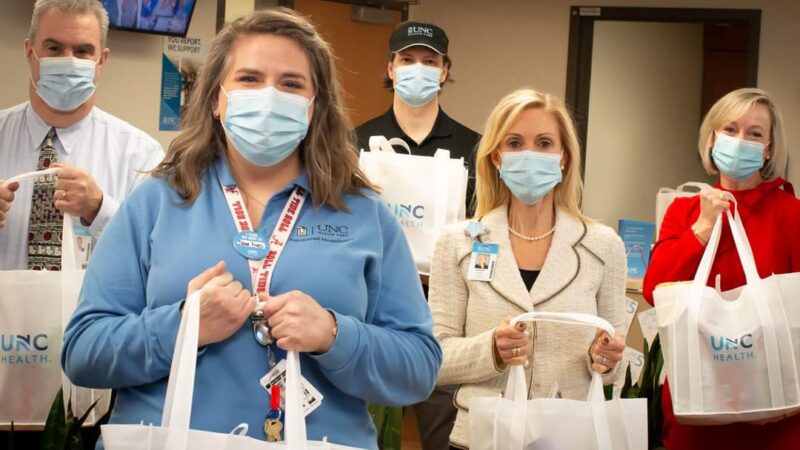 UNC Health and FoodWell bags for patient assistance with food needs