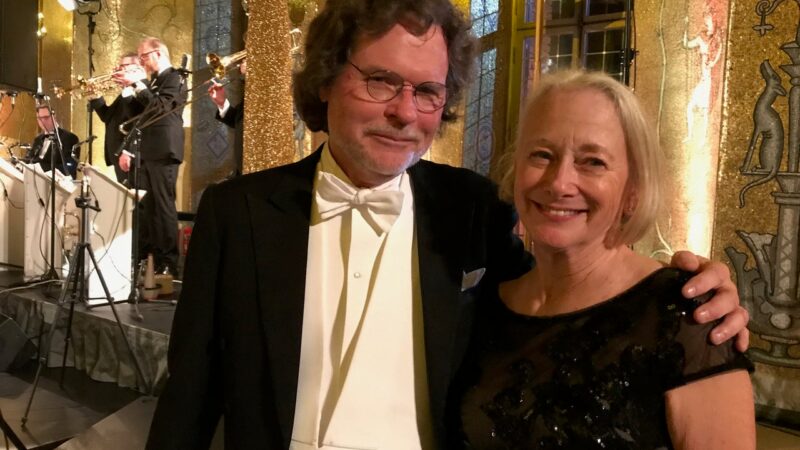 Lewis Lanier, PhD, and Linda Lloyd attending the Nobel Laureate ceremony in Stockholm