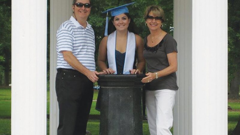 The Murray family at UNC-Chapel Hill's Old Well