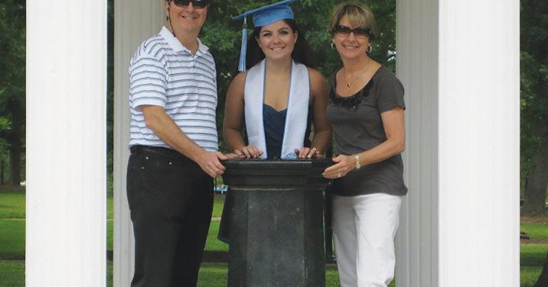 The Murray family at UNC-Chapel Hill's Old Well